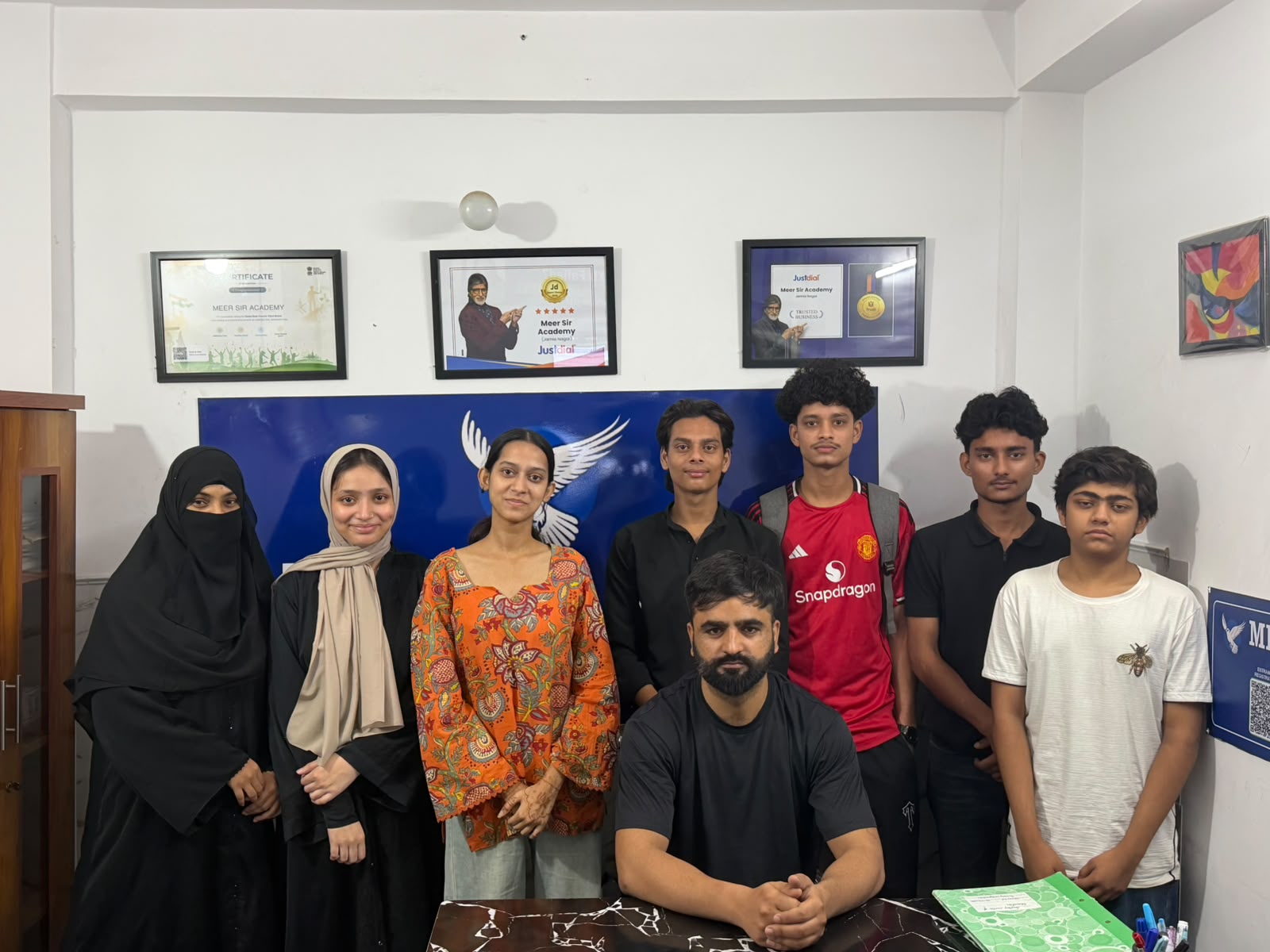 Students together at Meer Sir Academy
