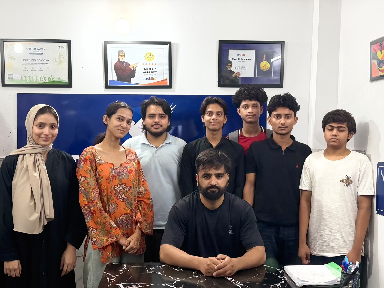 Students together at Meer Sir Academy